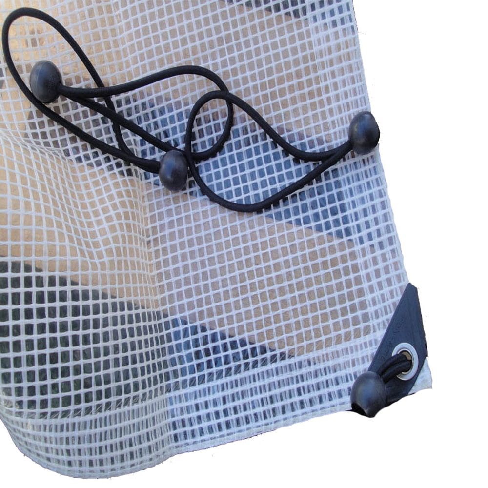 Capa de piscina lona transparente 15x2,5 mt pinos e extensor