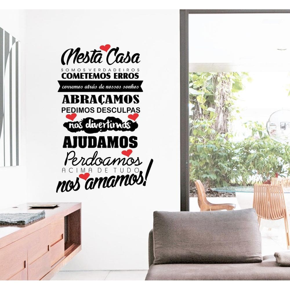 Decoração de parede Frase Nesta cozinha