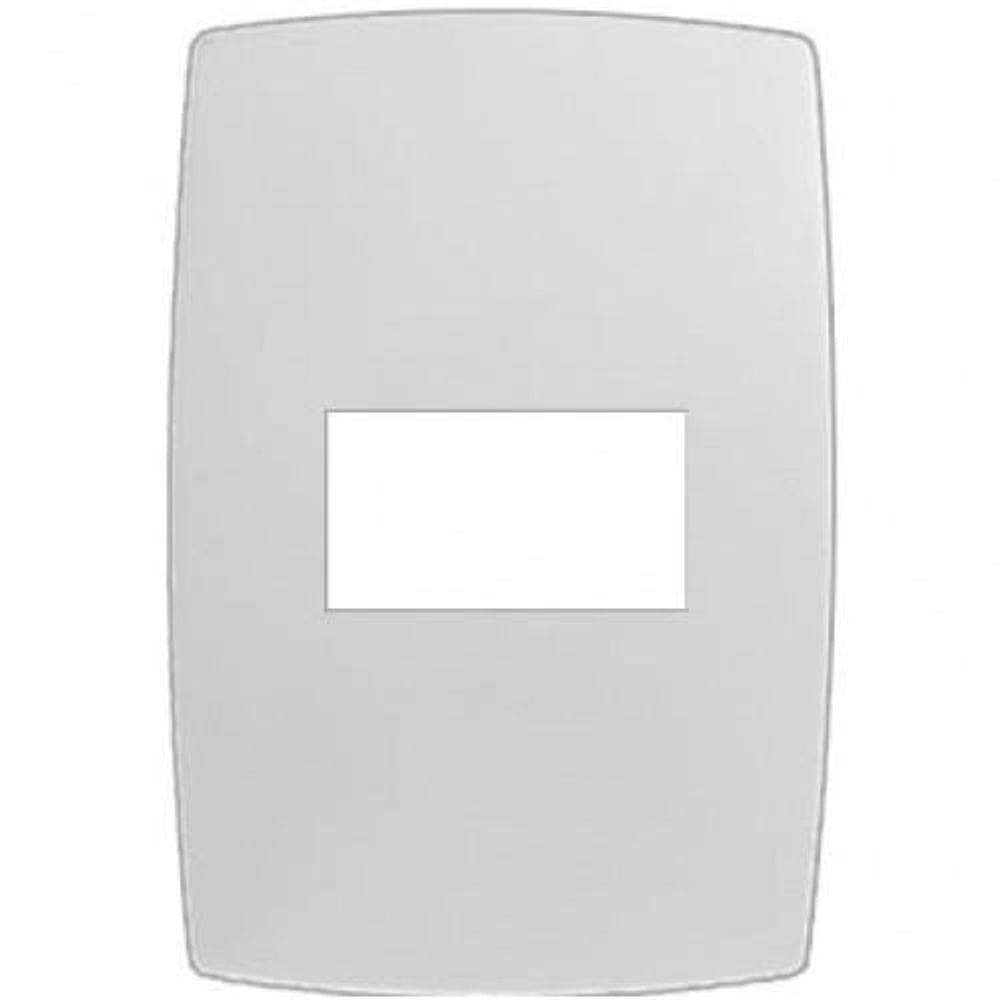 Placa 1 Módulo Horizontal Com Suporte 4 X2 - Home Branco