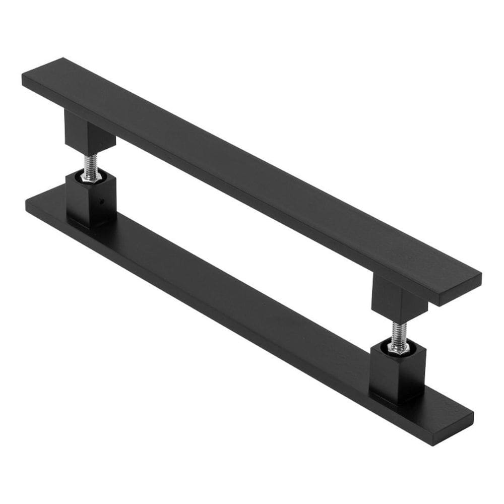 Puxador De Porta Pivotante Barra Chata Preto 50Cm
