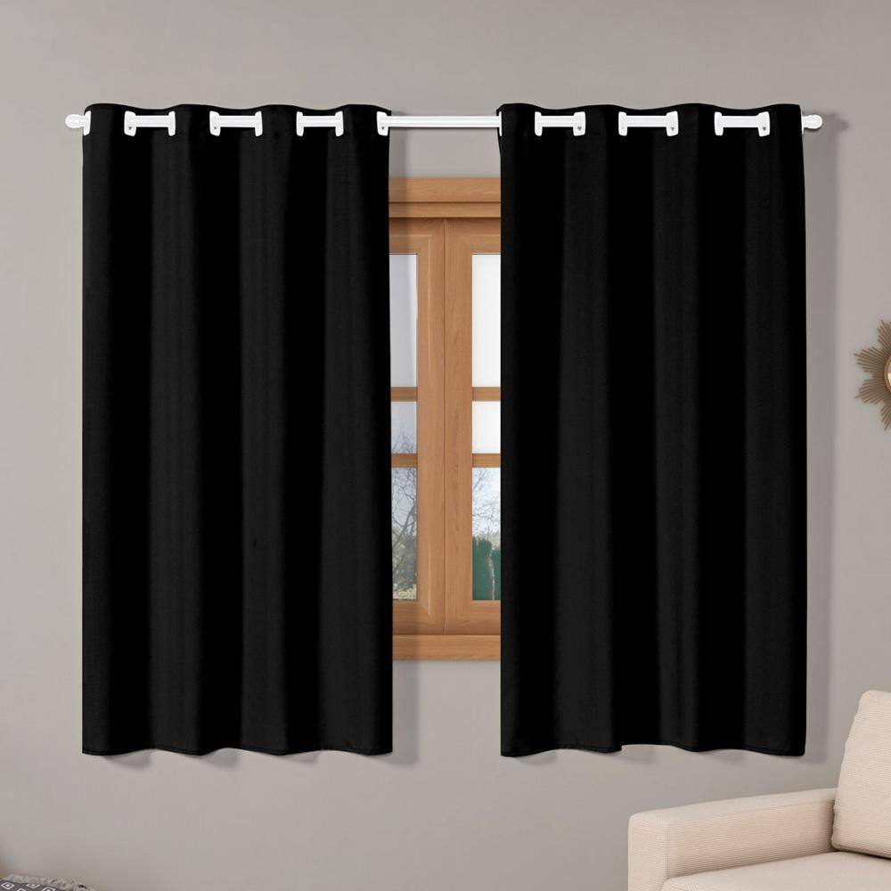 Cortina Isa Varão Tecido Oxford 2,00Mx1,40M Preto