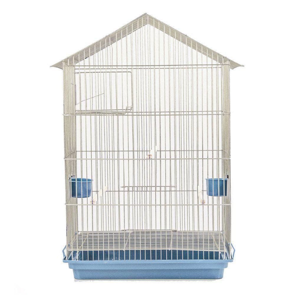 Gaiola Periquito Contrera Modelo Imperial Com Bandeja Azul