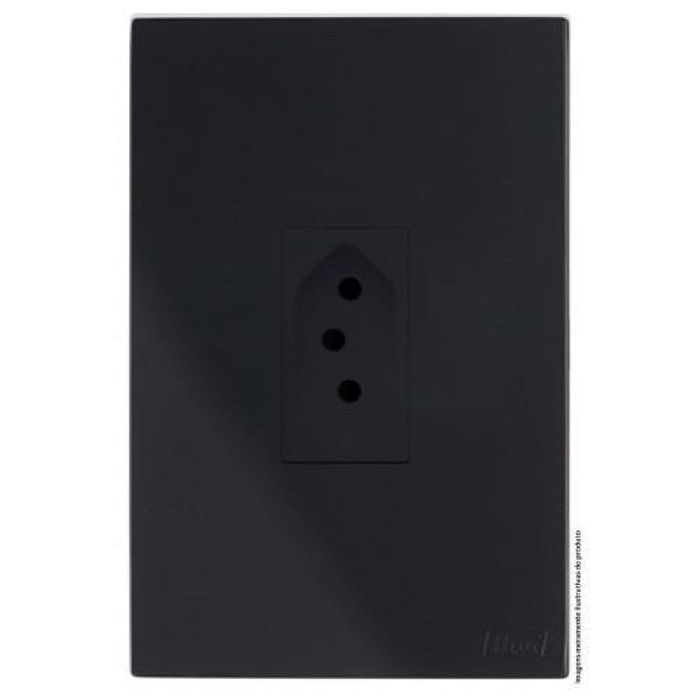 Kit Tomada 10A Vertical 4X2 Brs12136-3Bk