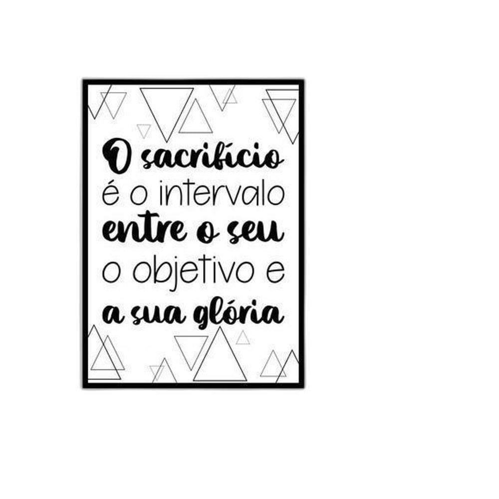 Quadro Sacrifício E Glória 33X24Cm - Com Vidro