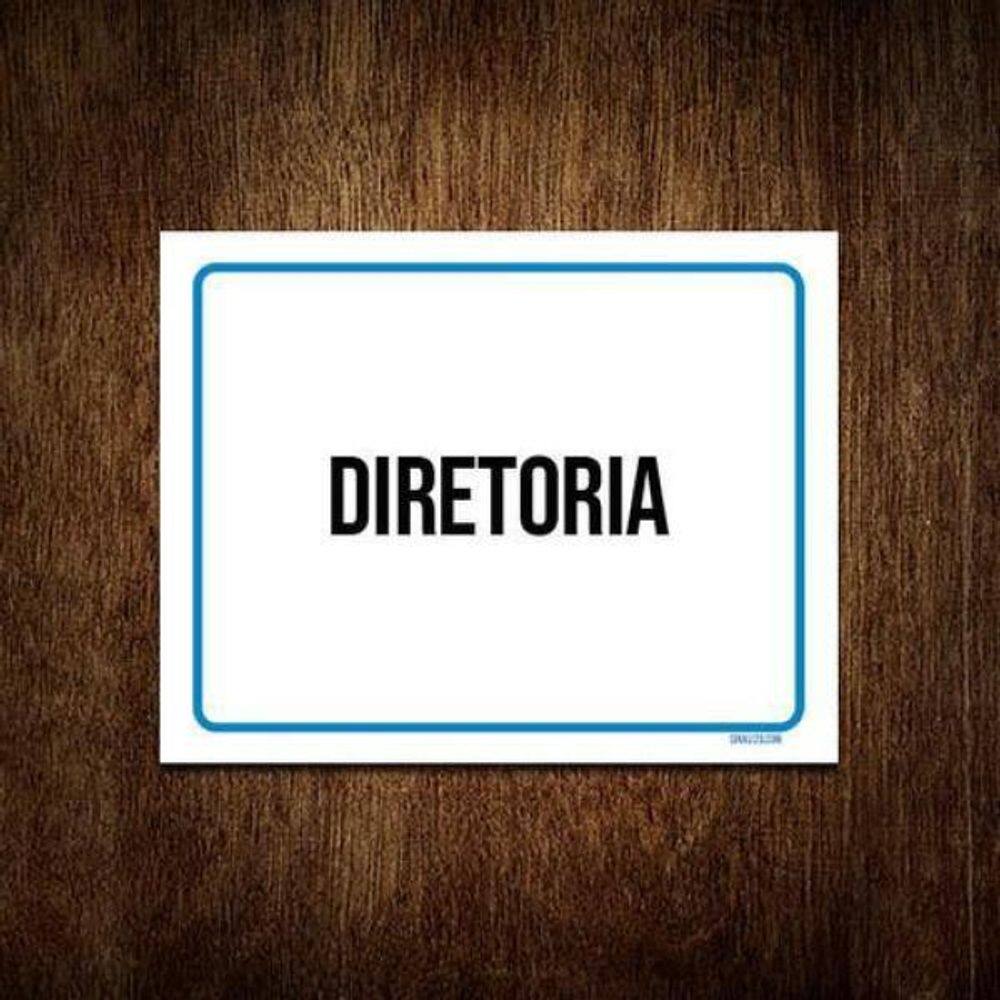 Kit 3 Placas Ambiente Sinalização Setor Diretoria