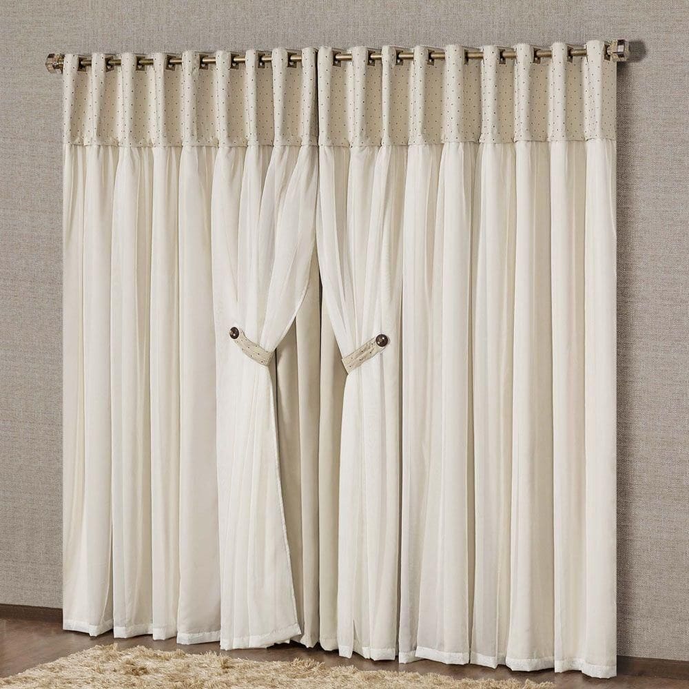 Cortina Dubai Blackout  3M X 2,50M Palha