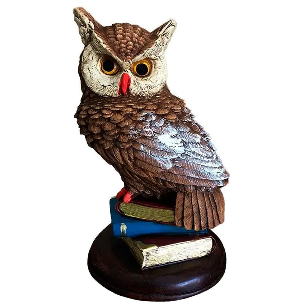 Coruja Com Livros Símbolo De Inteligência E Sabedoria Decor
