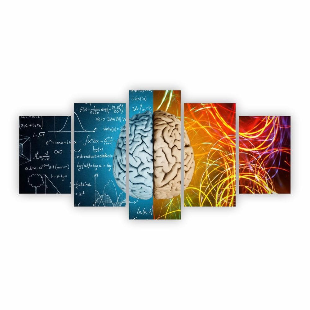 Quadro Psicologia Mente Cálculos Decorativo Canvas Ne15C5G