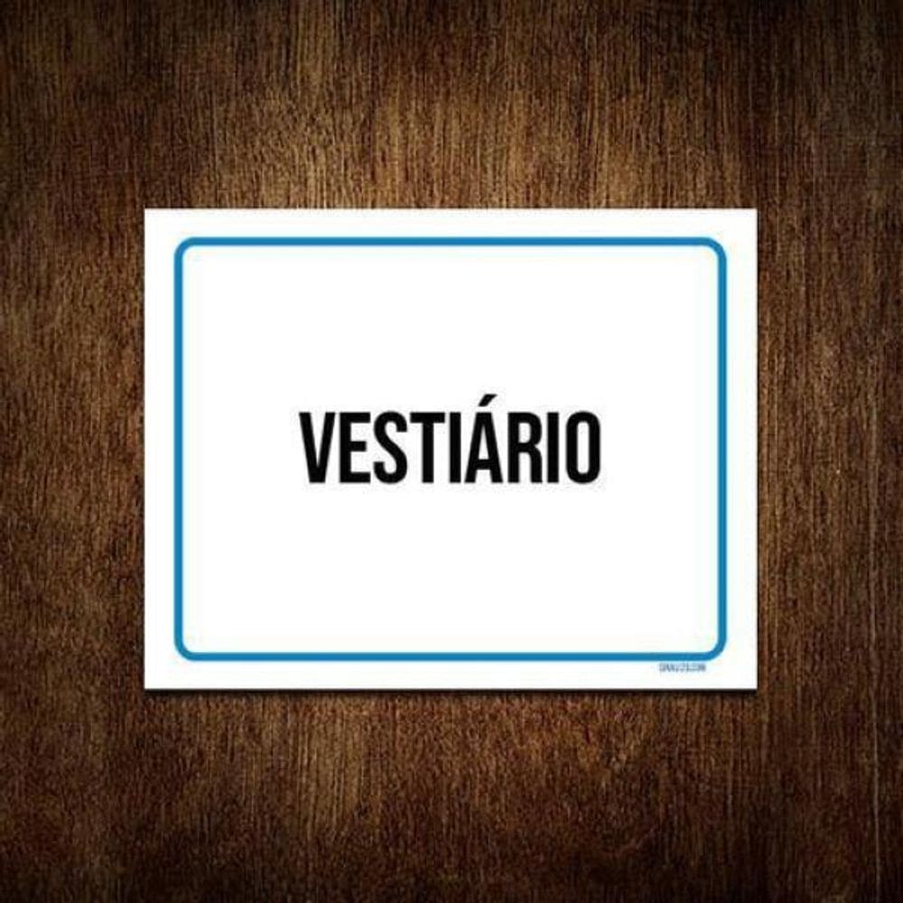 Kit 10 Placas Ambiente Sinalização Setor Vestiário