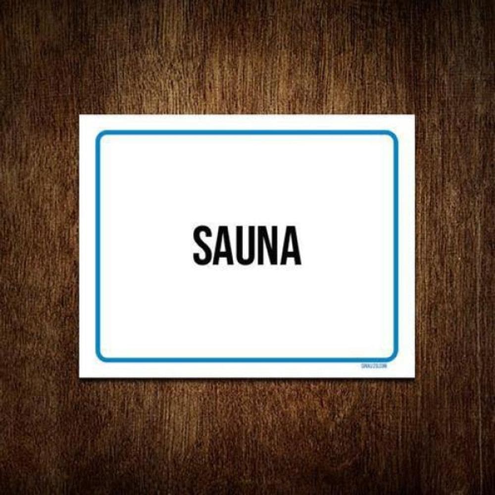 Kit 5 Placas Ambiente Sinalização Setor Sauna