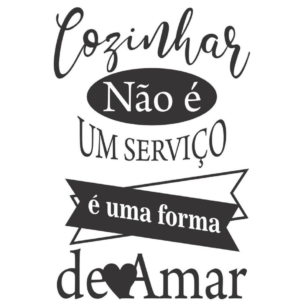 Adesivo Decorativo Frase Cozinhar É Uma Forma De Amar