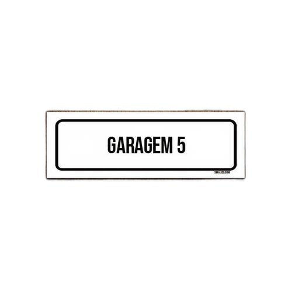 Placa De Sinalização Setor - Garagem 5 23X9
