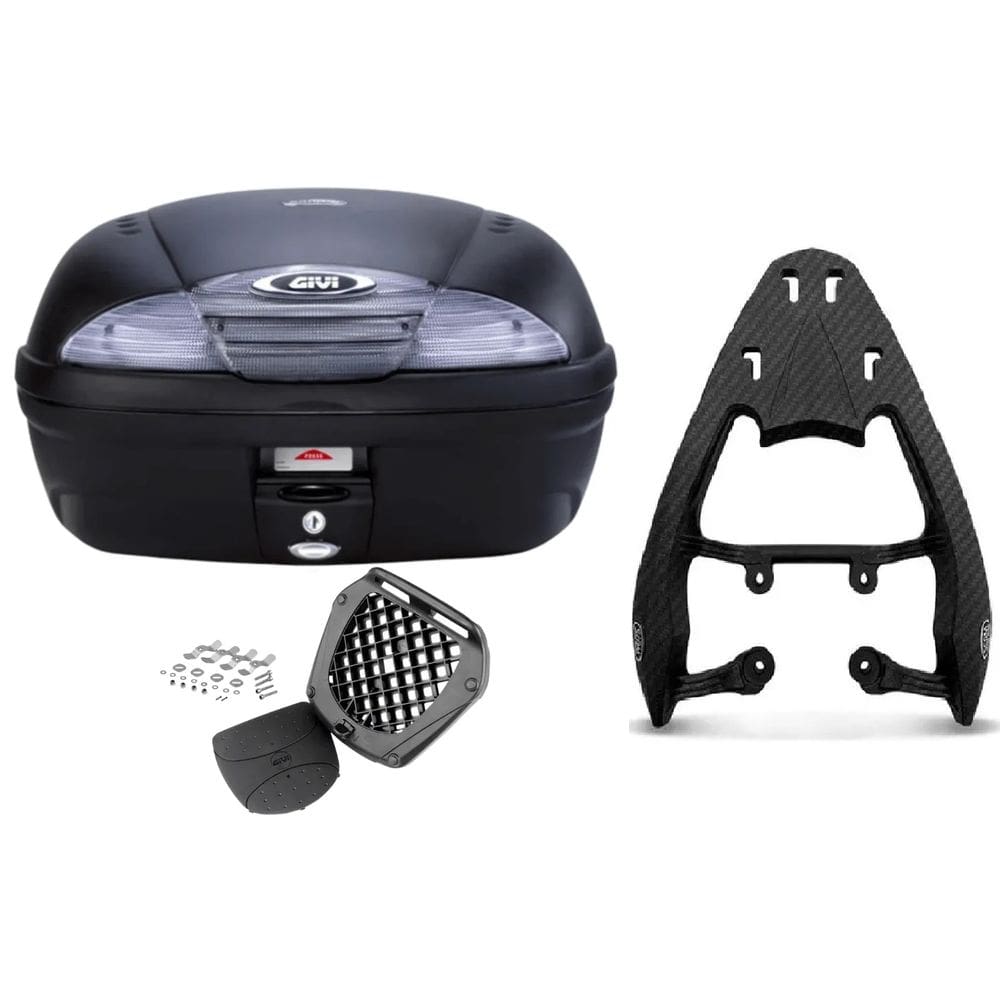 Bau 45L Monolock Simply Fume E450nt + Bagageiro Scam Cg125 150 160 2014 A 2023
