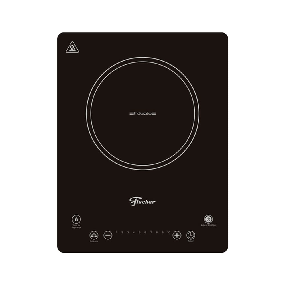 Fogao Cooktop Fischer 1 Boca Por Inducao Portátil Touch Screen Mesa Vitrocerâmica - 127V