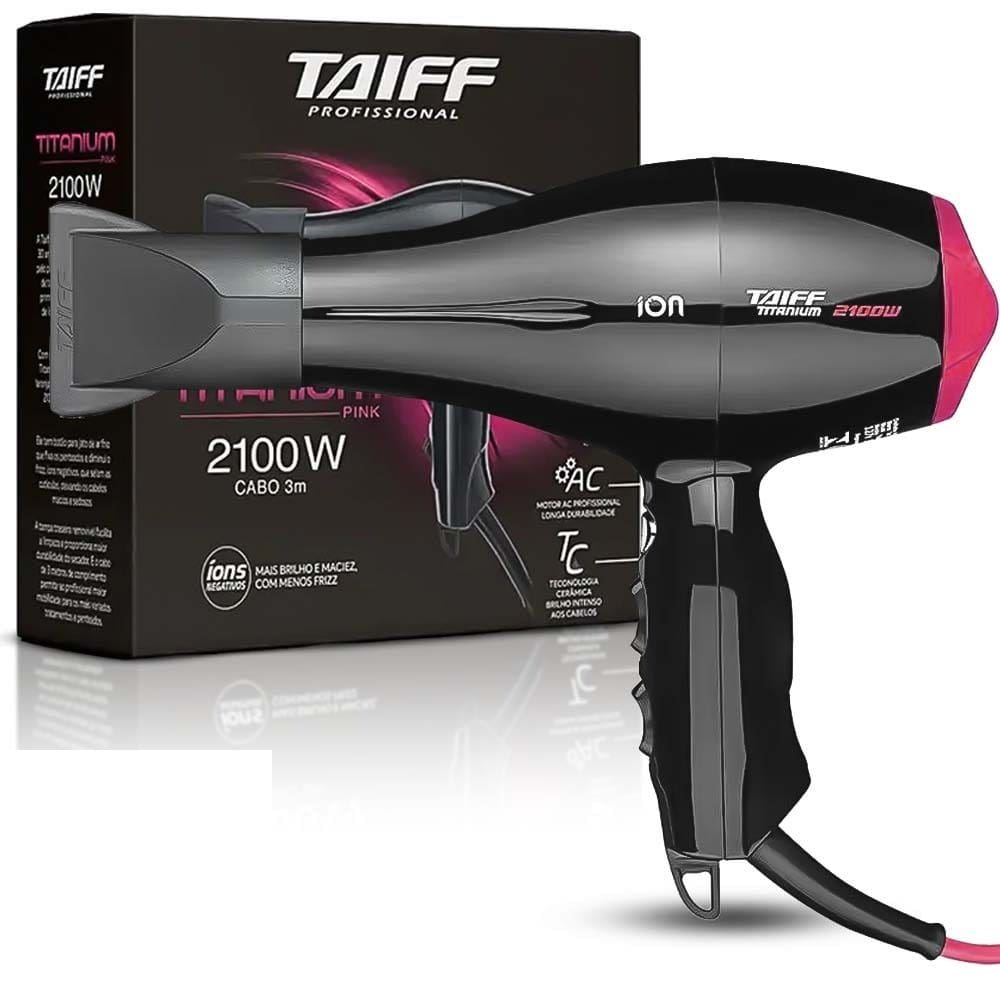 Secador De Cabelo Titanium 2100W Pink Taiff