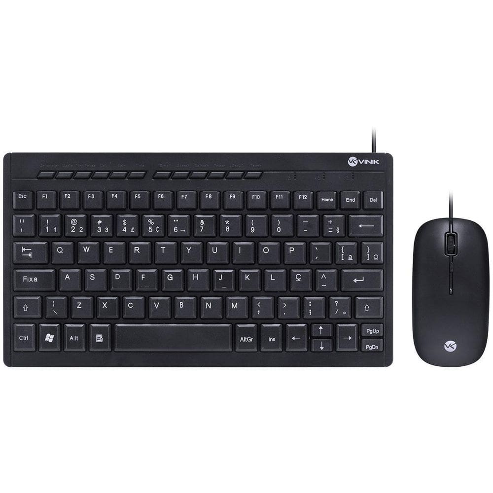 Teclado Mini Chocolate E Mouse Usb Corp Flat Abnt2/1200Dpi Homologação: 25481602799