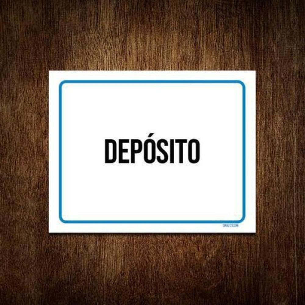 Kit 5 Placas Ambiente Sinalização Setor Depósito