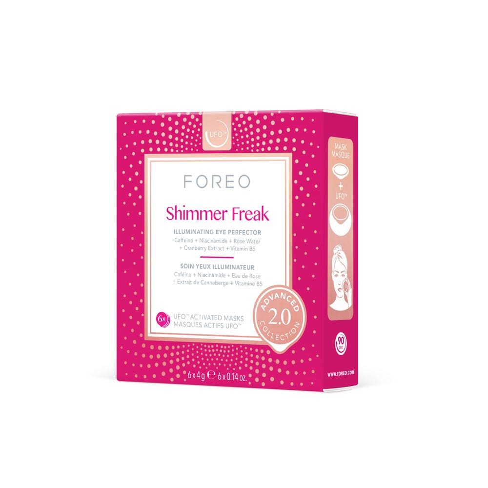 Máscara facial e de contorno de olhos FOREO Shimmer Freak 2.0 6 unidades