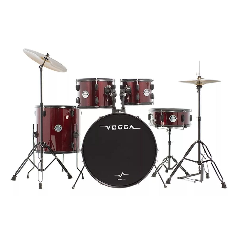 Bateria Acústica Vogga Urban Vpd122 Vinho Bumbo 22