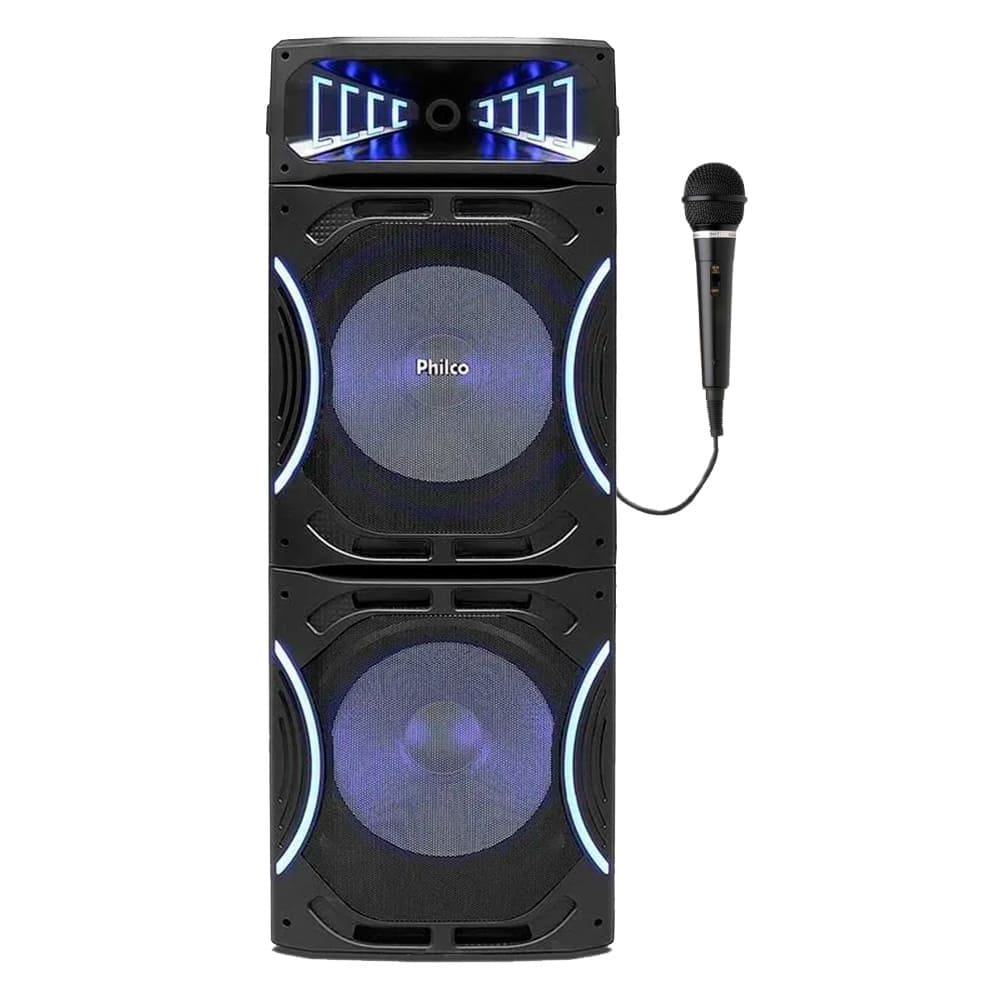 Caixa de Som Amplificada Philco PCX35000 LED Bluetooth TWS 3500w-1 Mic