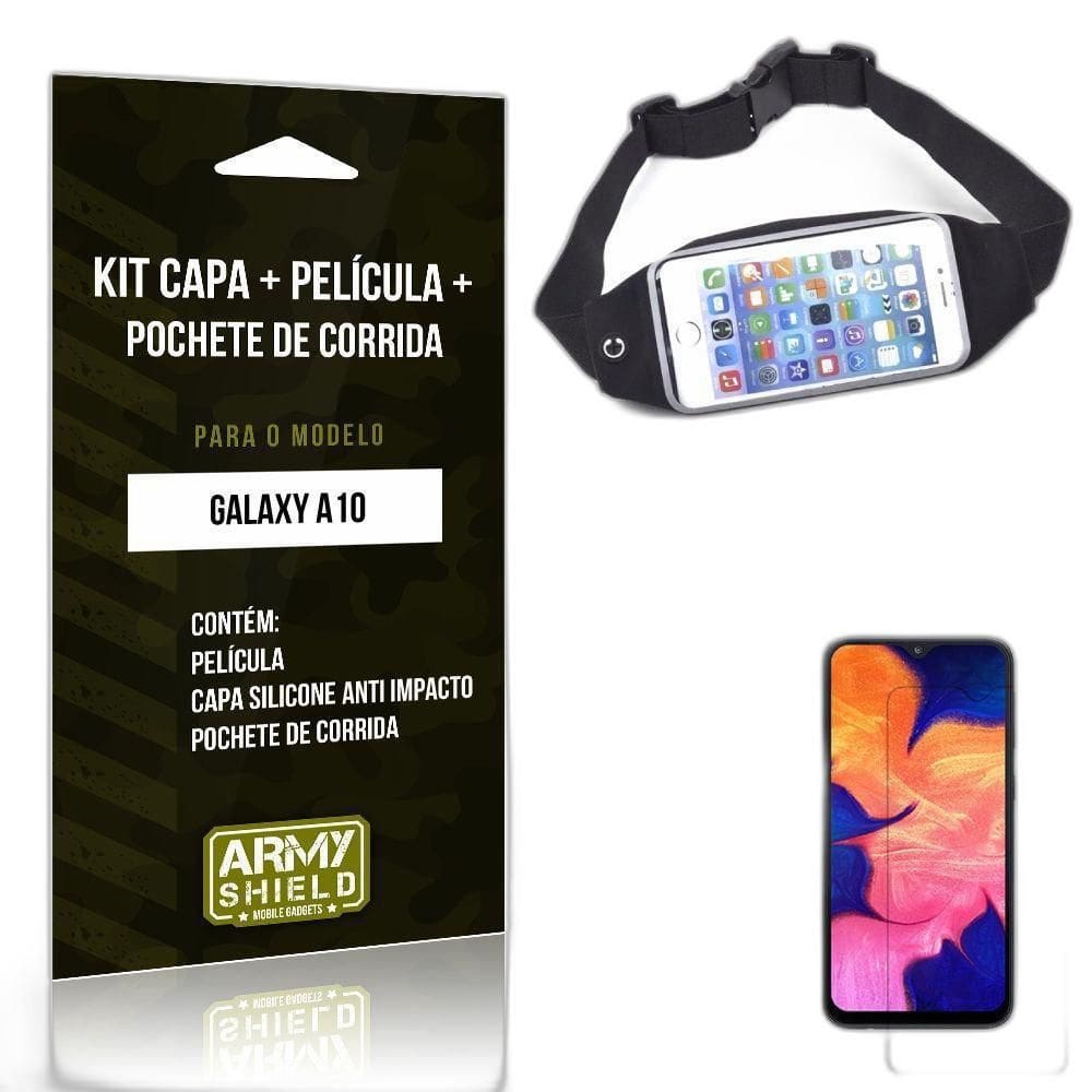 Pochete Galaxy A10 Pochete Capa Anti Shock Película Vidro