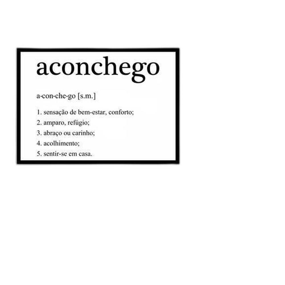 Quadro Significado Aconchego 33X24Cm - Com Vidro