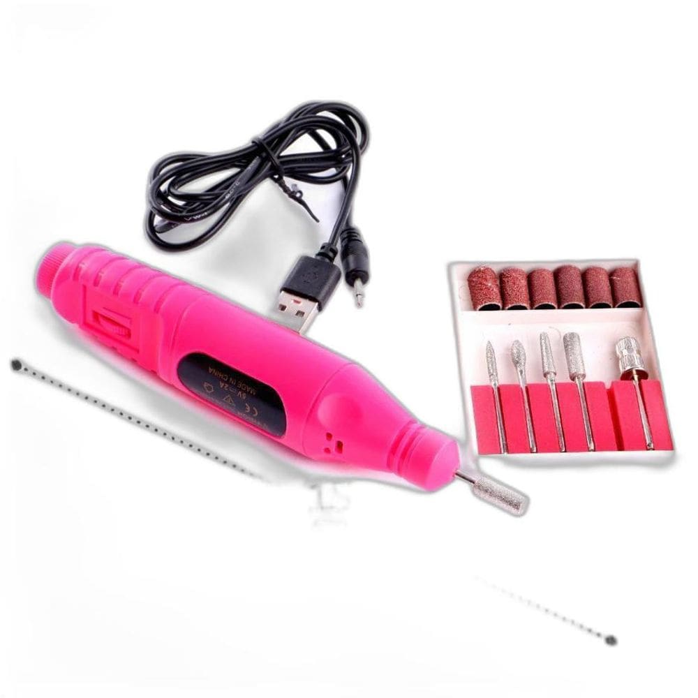 Lixa Életrica E Polidor Para Unhas 14 Peças Usb