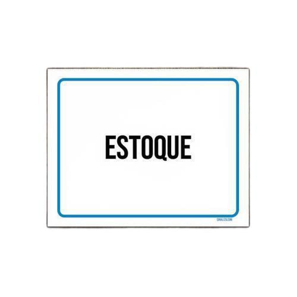 Kit 5 Placas Ambiente Sinalização Setor Estoque