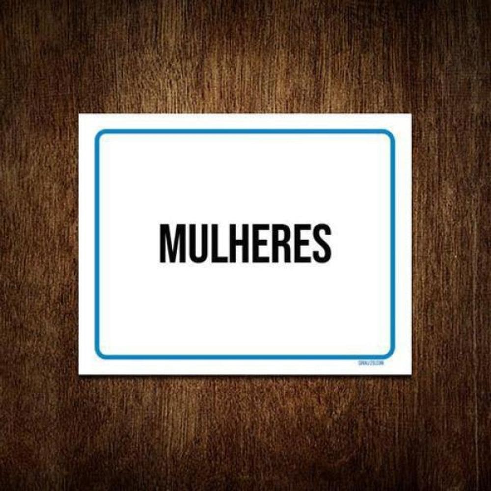 Kit 10 Placas Ambiente Sinalização Setor Mulheres