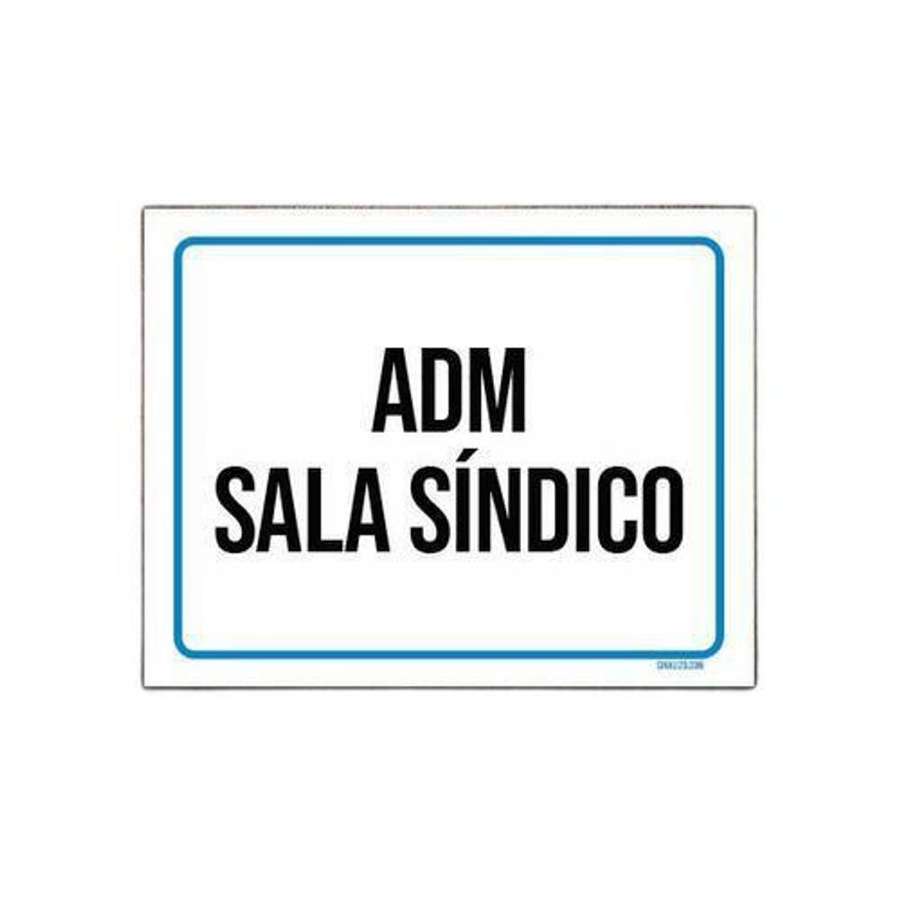 Kit 10 Placas Sinalização Ambiente Adm Sala Síndico