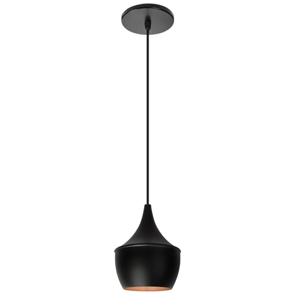Pendente Tokio Balão Preto/Cobre 1Xe27 24X31cm - Opl
