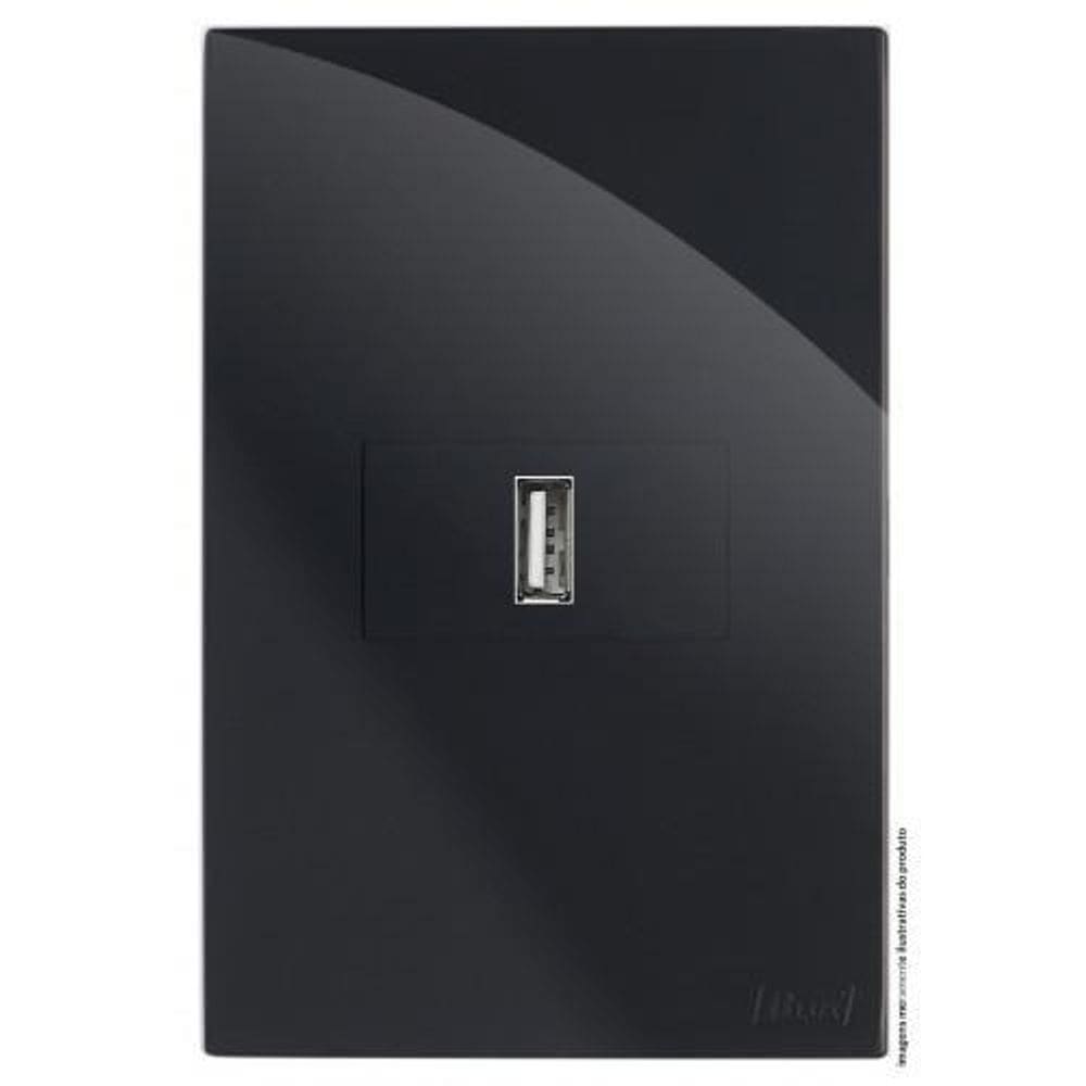 Kit Entrada Usb 2.0A Horizontal 4X2 Brg11399-9Bk