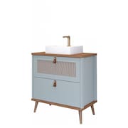 Gabinete Para Banheiro Vêneto Pistache/Freijó MGM Móveis 60cm