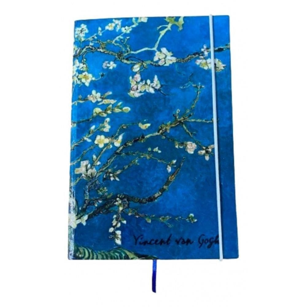 Caderno Sketchbook Grande Capa Obras De Arte 21x14cm Miolo Com Linha Obra Da Capa Amendoeira Em Flor