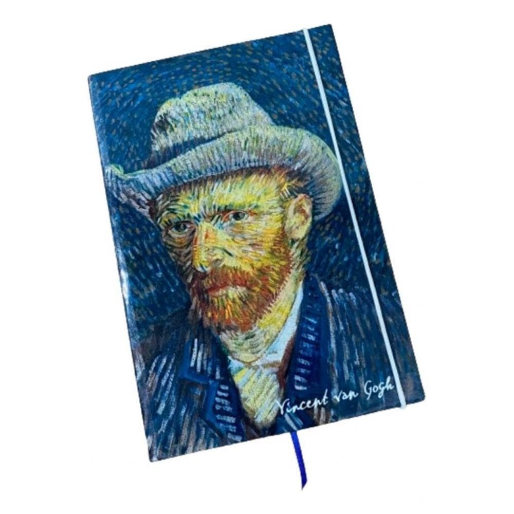 Caderno Sketchbook Grande Capa Obras De Arte 21x14cm Miolo Com Linha Obra Da Capa Auto Retrato De Van Gogh