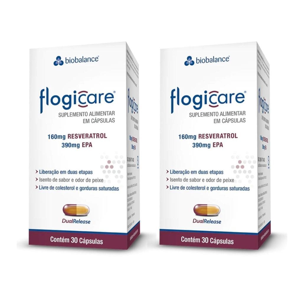 Kit 2 Flogicare Resveratrol Epa 30 Cáps Biobalance