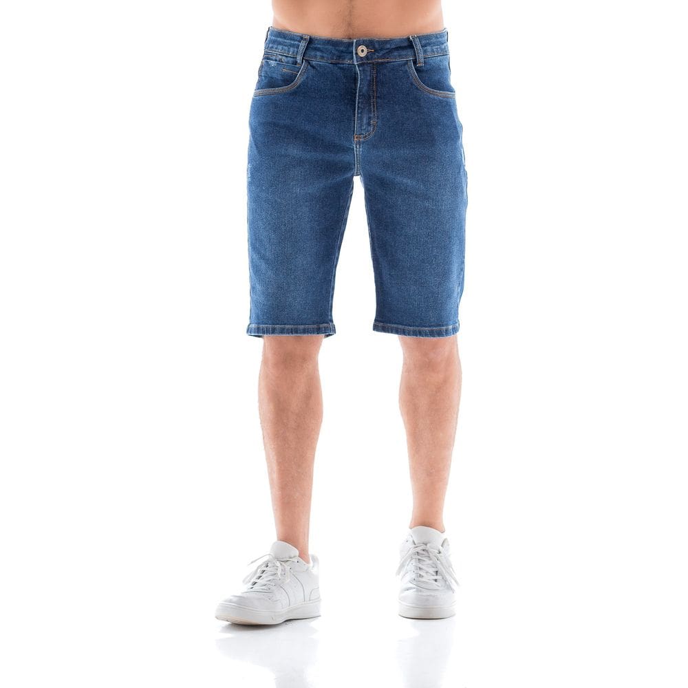 Bermuda Jeans Masculina Arauto Slim Confort Denim