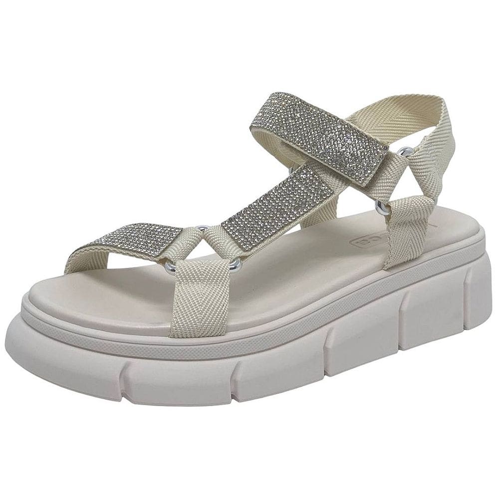 Sandalia Feminina Flatform Brilho Strass Moleca 5483.109