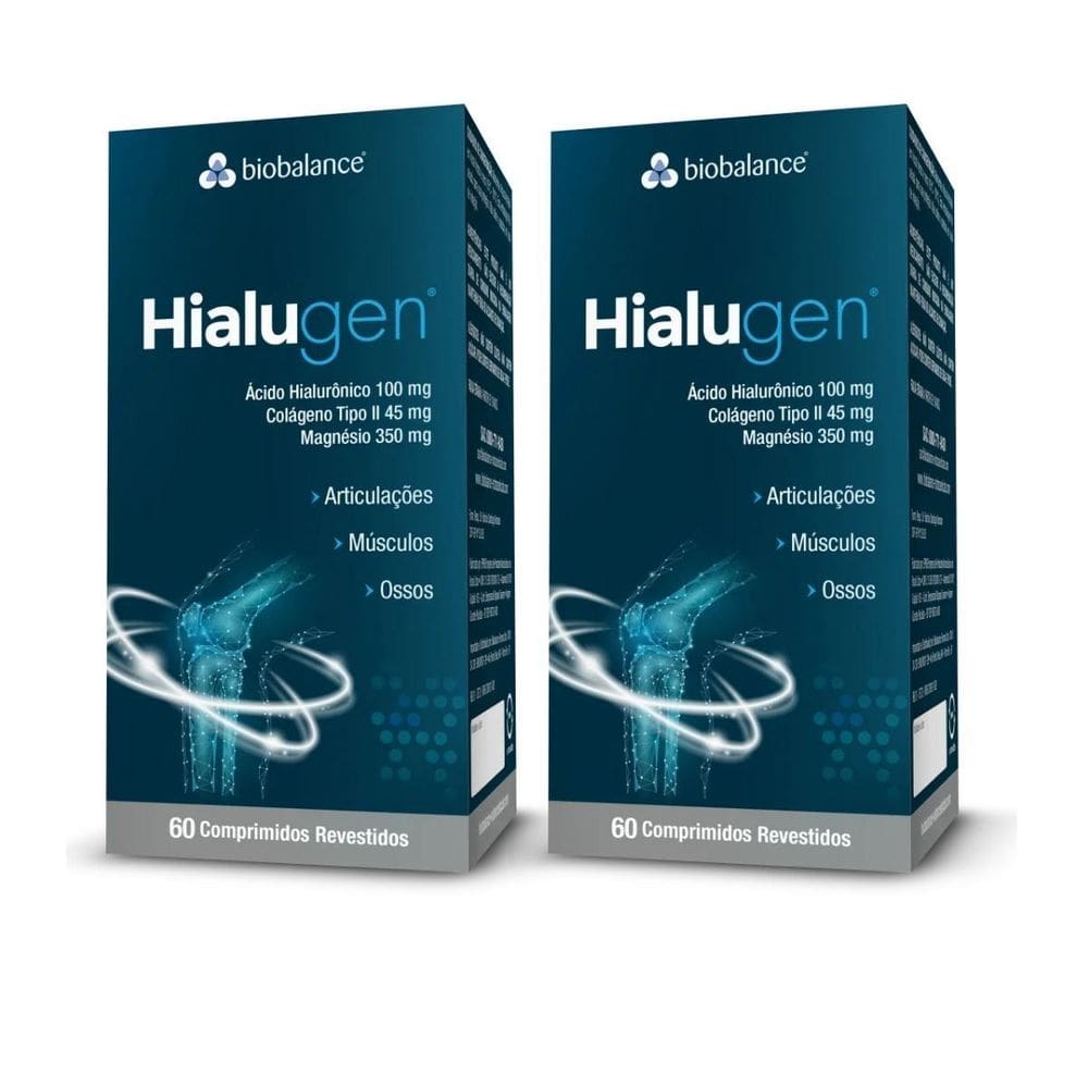 Kit 2 Hialugen Magnésio Colágeno Ácido Hialurônico