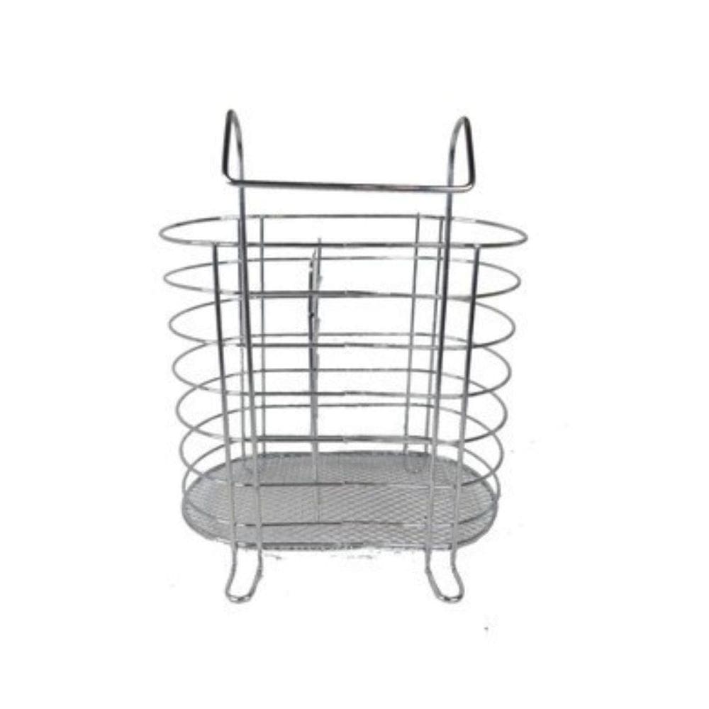 Porta Talher / Escorredor Duplo Mesa Aramado Em Aço Inox