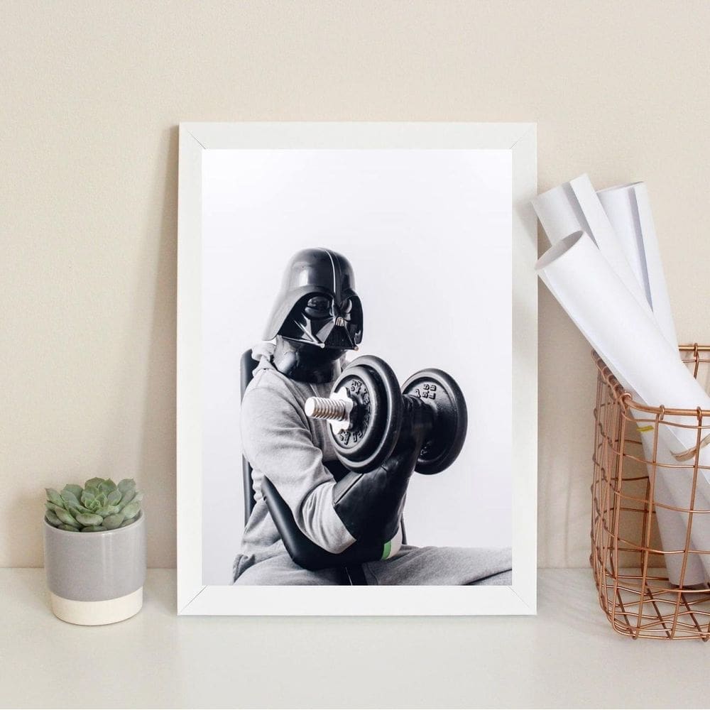 Quadro Musculação - Darth 45X34Cm