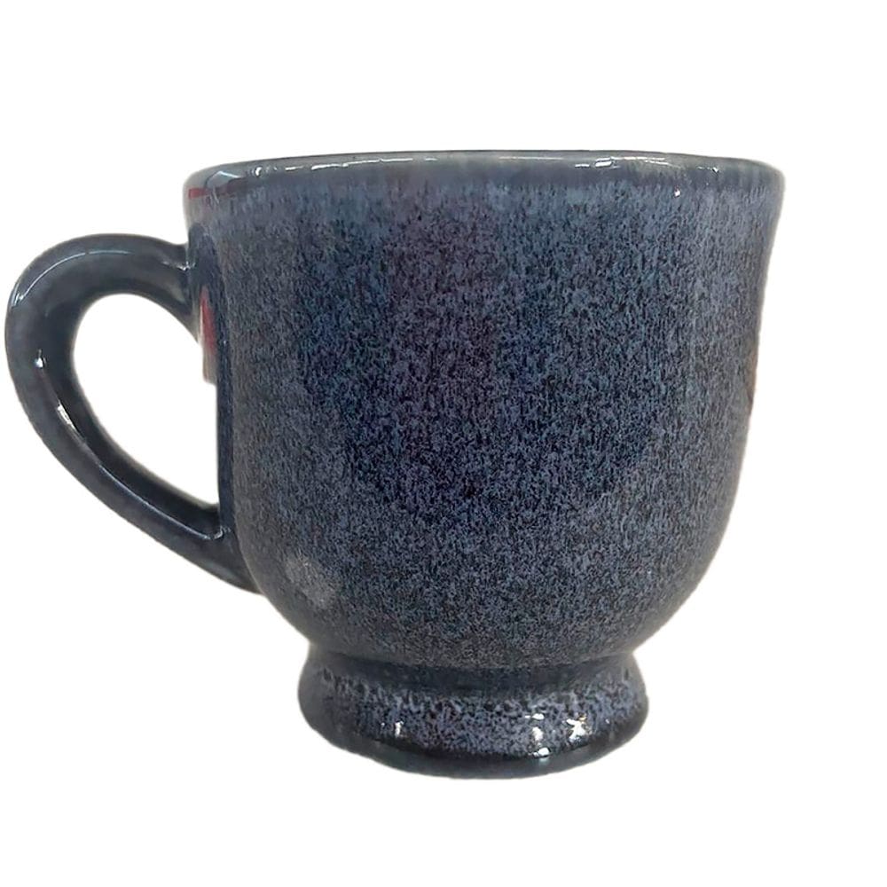 Conjunto 6 Xícaras de Café Porcelana Glaze Cinza 100ml JGXC089CZ - Hauskraft