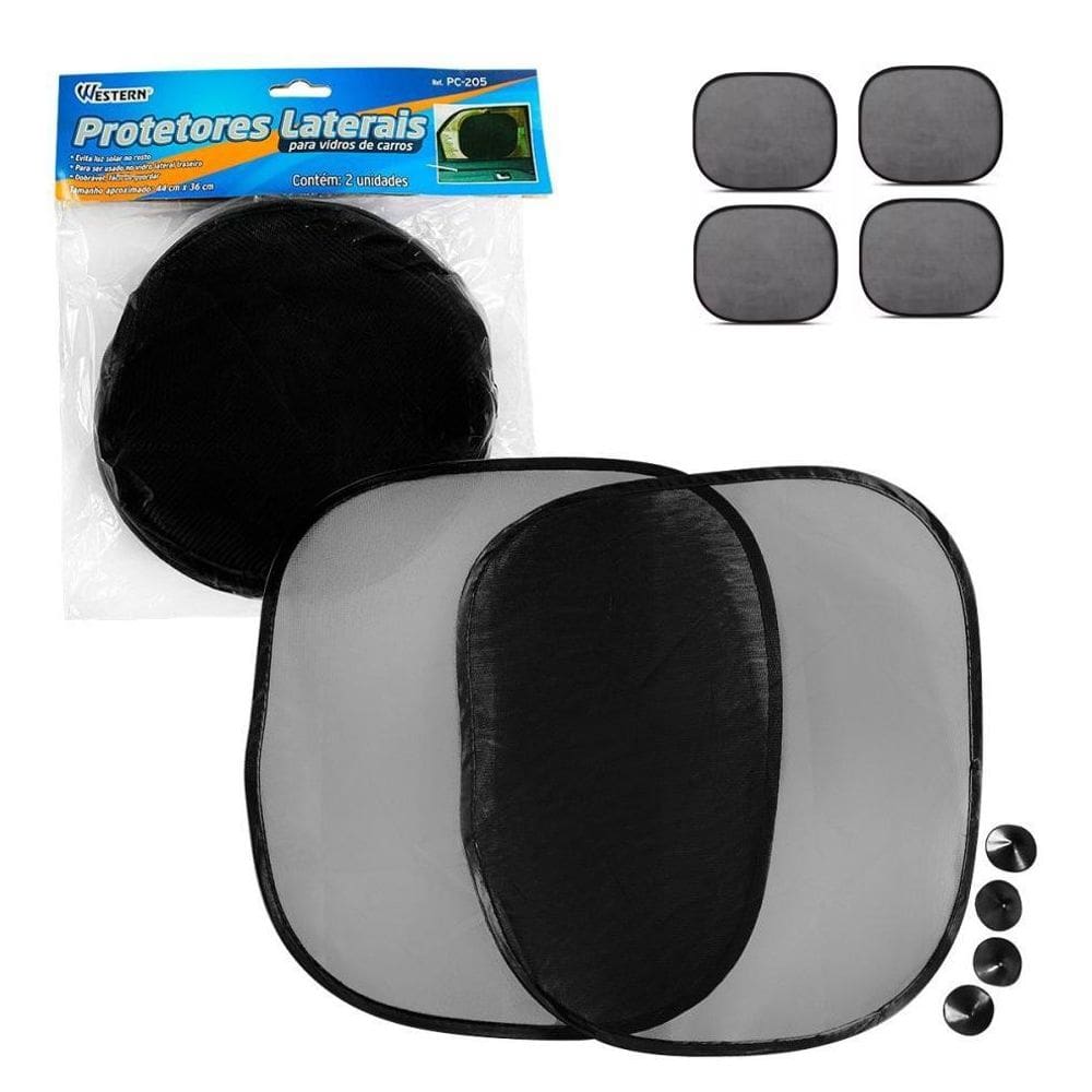 Kit 4 Protetores Laterais Vidros De Veículos Proteção Solar
