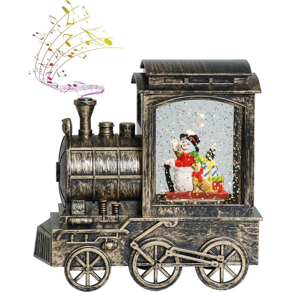 Wondise Lanterna Formato Trem - Globo De Neve Musical Natal