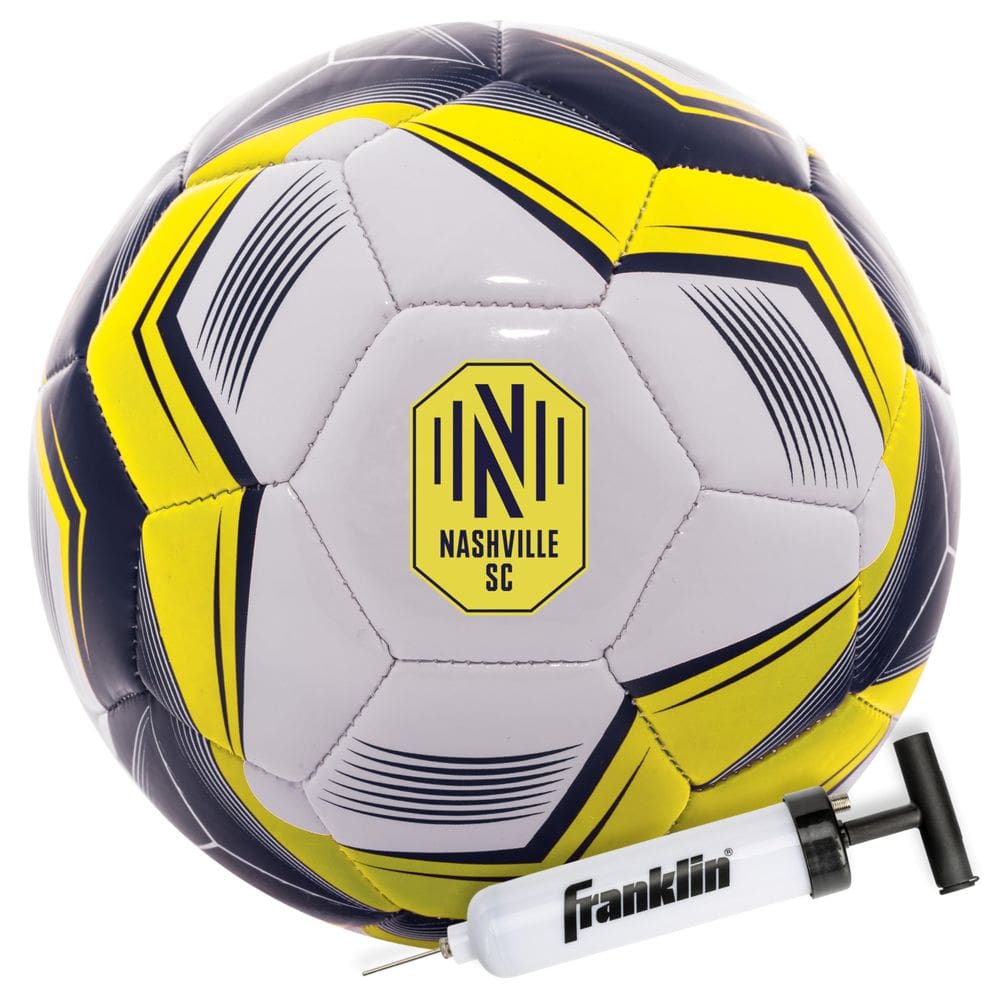 Bola de futebol Franklin Sports MLS Nashville FC tamanho 5 com bomba