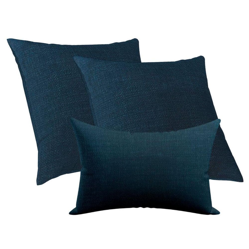 Kit 1 Capa Almofada 50X50Cm E 1 Capa 30X50Cm Santorini Azul