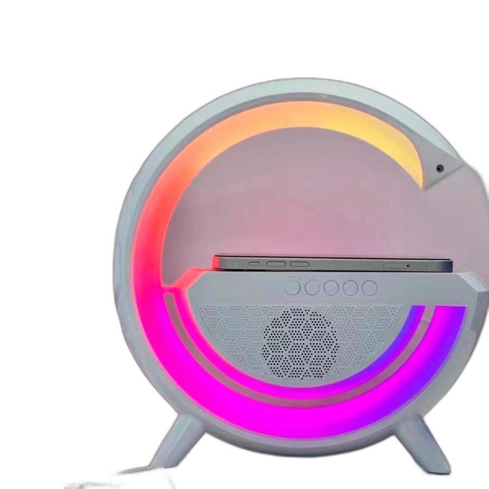 Carregador Estação Wireless Indução Qi Luminária Led Rgb