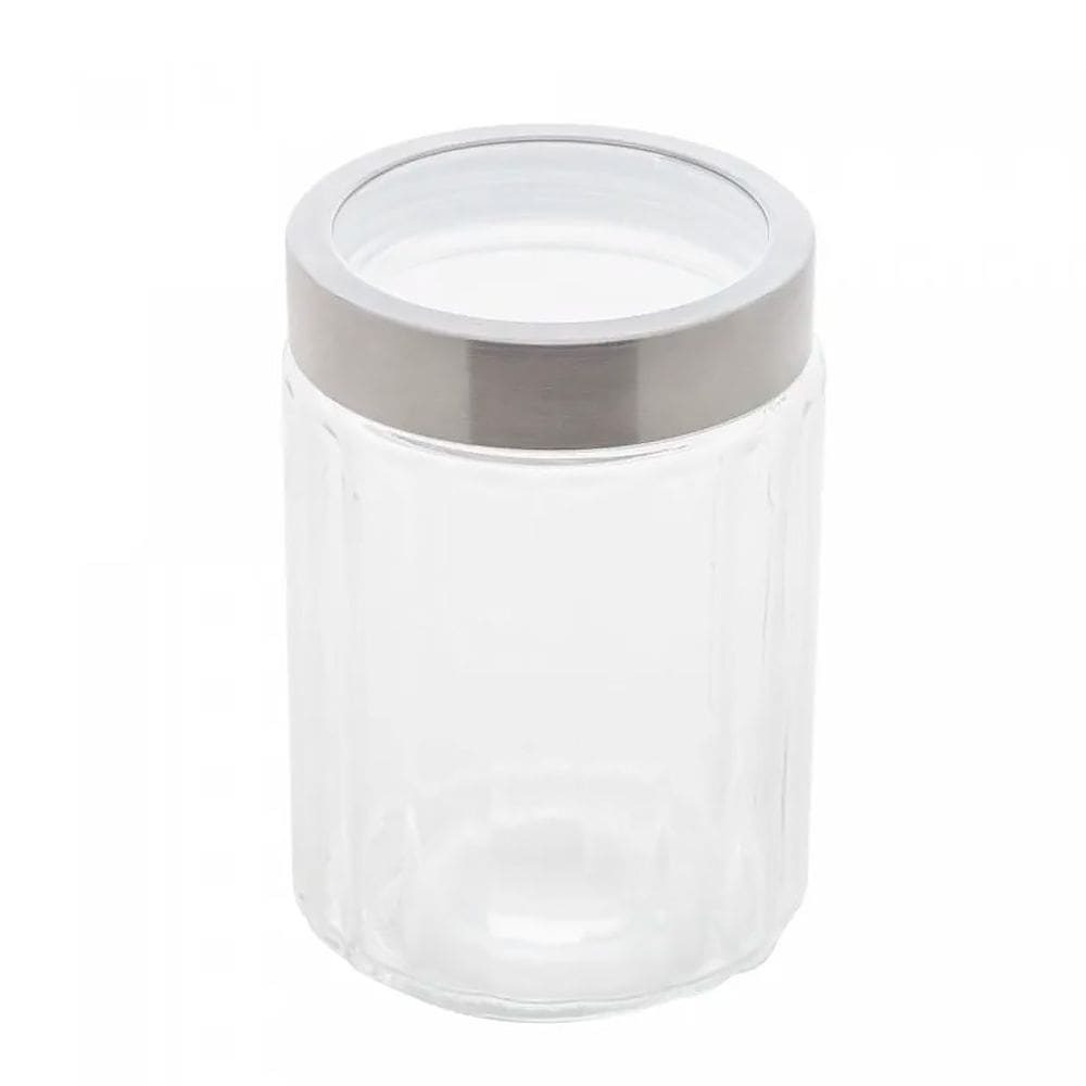 Porta Mantimento de Vidro com Tampa de Aço Inox e Acrílico Sydney 1,2L 7118 - Lyor