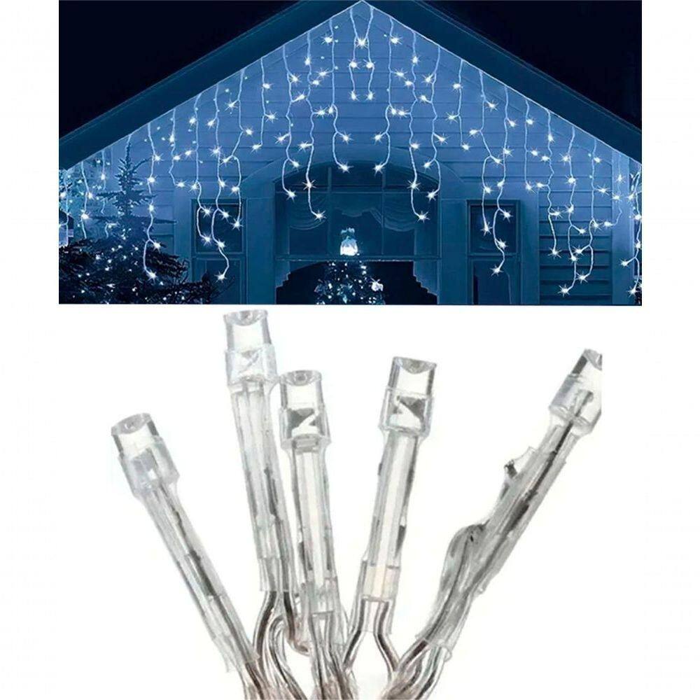Pisca Cascata Azul 288 Lâmpadas Leds 8 Funções 4 Metros 220v