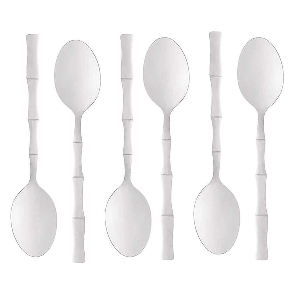 Conjunto 6 Colheres Aço Inox para Mesa Bambu Elegante 1805 - Lyor